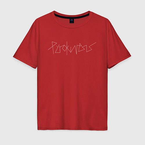 Мужская футболка оверсайз PYROKINESIS / Красный – фото 1