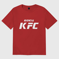 Футболка оверсайз мужская Боец KFC, цвет: красный