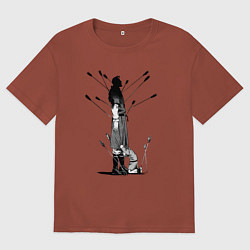 Футболка оверсайз мужская Vinland saga, цвет: кирпичный