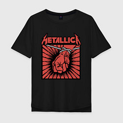 Футболка оверсайз мужская Metallica, цвет: черный