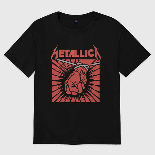 Мужская футболка оверсайз Metallica / Черный – фото 1
