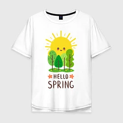 Футболка оверсайз мужская Hello Spring, цвет: белый
