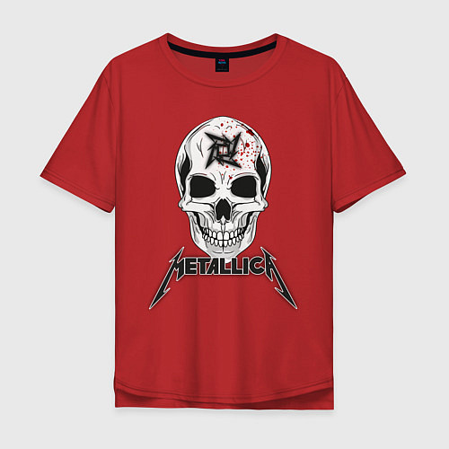 Мужская футболка оверсайз Metallica / Красный – фото 1