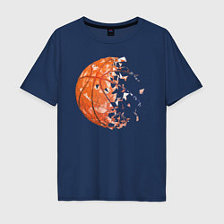 Футболка оверсайз мужская BasketBall, цвет: тёмно-синий