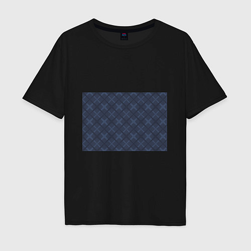 Мужская футболка оверсайз Геометрический узор / Черный – фото 1