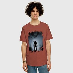 Футболка оверсайз мужская ВЕДЬМАК, цвет: кирпичный — фото 2