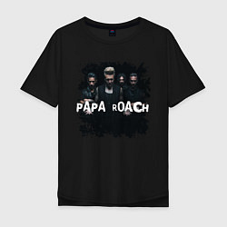Футболка оверсайз мужская Papa roach цвета черный — фото 1