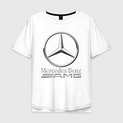 Футболка оверсайз мужская MERCEDES-BENZ AMG, цвет: белый