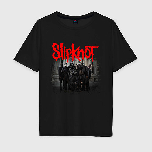Мужская футболка оверсайз SLIPKNOT / Черный – фото 1