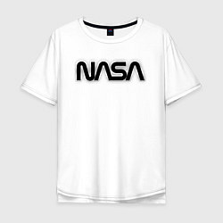 Футболка оверсайз мужская NASA, цвет: белый