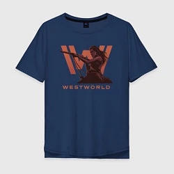 Футболка оверсайз мужская Westworld, цвет: тёмно-синий