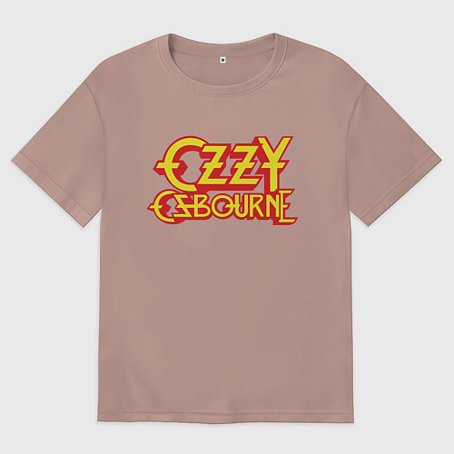 Мужская футболка оверсайз Ozzy Osbourne / Пыльно-розовый – фото 1