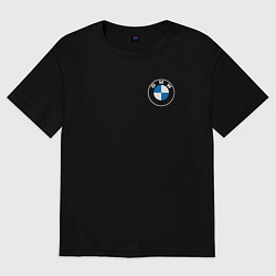 Футболка оверсайз мужская BMW LOGO 2020, цвет: черный