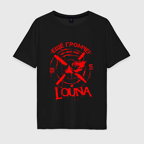 Мужская футболка оверсайз Louna / Черный – фото 1