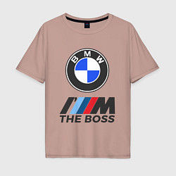 Футболка оверсайз мужская BMW BOSS, цвет: пыльно-розовый