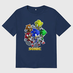Футболка оверсайз мужская Sonik, цвет: тёмно-синий