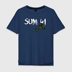 Футболка оверсайз мужская Sum 41, цвет: тёмно-синий