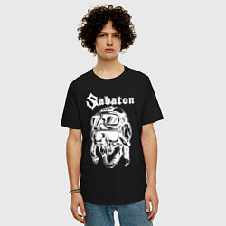Футболка оверсайз мужская Sabaton, цвет: черный — фото 2