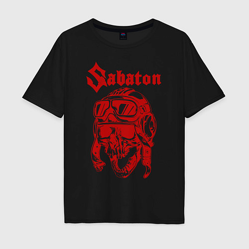 Мужская футболка оверсайз Sabaton / Черный – фото 1