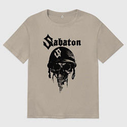 Футболка оверсайз мужская Sabaton, цвет: миндальный