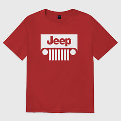 Футболка оверсайз мужская Jeep, цвет: красный