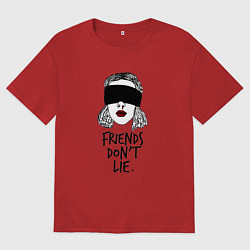 Футболка оверсайз мужская Очень странные дела, цвет: красный