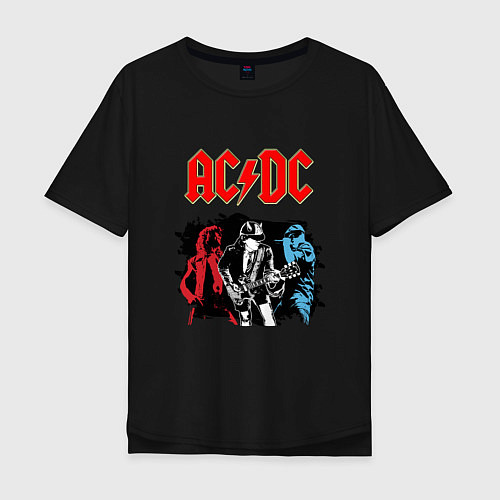 Мужская футболка оверсайз ACDC / Черный – фото 1