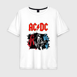 Футболка оверсайз мужская ACDC, цвет: белый