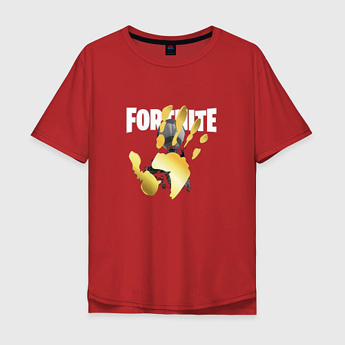 Мужская футболка оверсайз Fortnite / Красный – фото 1