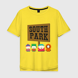 Футболка оверсайз мужская South Park, цвет: желтый