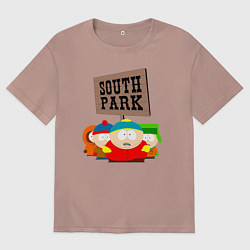 Футболка оверсайз мужская ЮЖНЫЙ ПАРК, цвет: пыльно-розовый