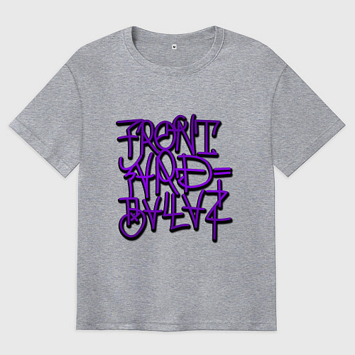 Мужская футболка оверсайз GTA Tag BALLAS / Меланж – фото 1