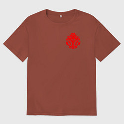 Футболка оверсайз мужская OVERLORD, цвет: кирпичный