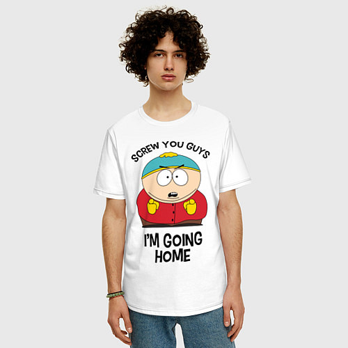 Мужская футболка оверсайз South Park, Эрик Картман / Белый – фото 3