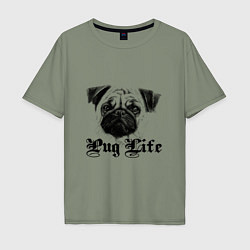 Мужская футболка оверсайз Pug life