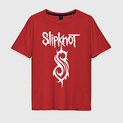 Футболка оверсайз мужская SLIPKNOT, цвет: красный