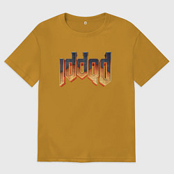 Футболка оверсайз мужская IDDQD DOOM, цвет: горчичный