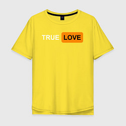 Футболка оверсайз мужская True Love, цвет: желтый
