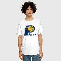 Футболка оверсайз мужская Indiana Pacers 2, цвет: белый — фото 2