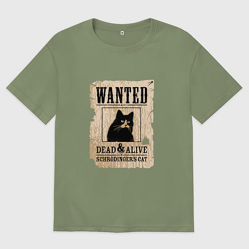 Мужская футболка оверсайз Кот / Авокадо – фото 1