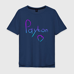 Футболка оверсайз мужская PAYTON LOVE, цвет: тёмно-синий