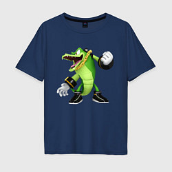 Футболка оверсайз мужская Sonic Crocodile, цвет: тёмно-синий