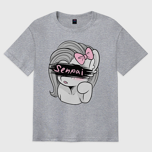 Мужская футболка оверсайз Senpai / Меланж – фото 1