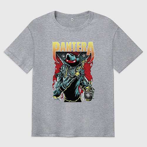 Мужская футболка оверсайз Pantera / Меланж – фото 1