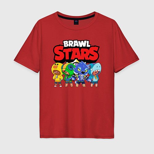Мужская футболка оверсайз BRAWL STARS / Красный – фото 1