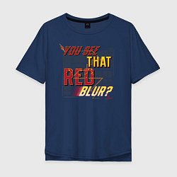 Футболка оверсайз мужская Red Blur, цвет: тёмно-синий