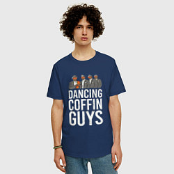 Футболка оверсайз мужская Dancing Coffin Guys, цвет: тёмно-синий — фото 2