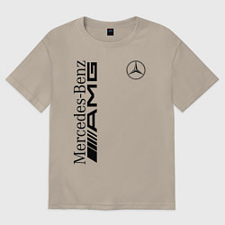 Футболка оверсайз мужская MERCEDES-BENZ AMG, цвет: миндальный