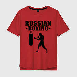 Футболка оверсайз мужская Russian Boxing, цвет: красный