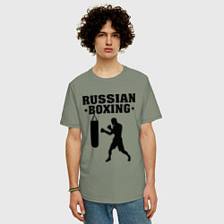 Футболка оверсайз мужская Russian Boxing, цвет: авокадо — фото 2